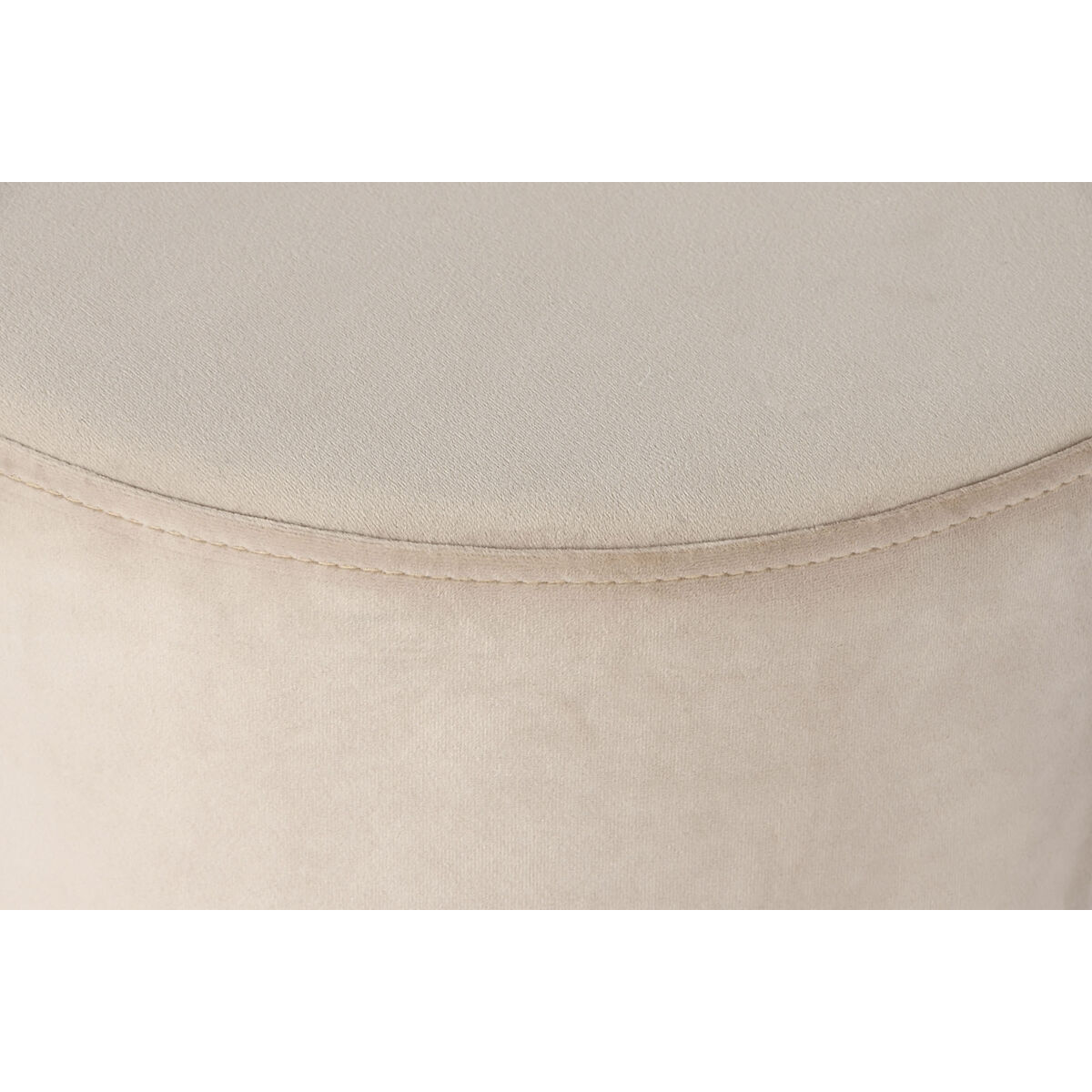 Fotpall DKD Home Decor Beige Bordeaux Sammet 40 x 40 x 42 cm (2 antal) - 3