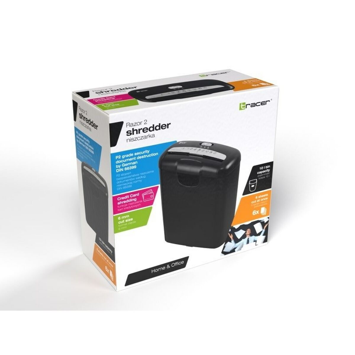 Dokumentförstörare Tracer Razor 2 10 L - 2