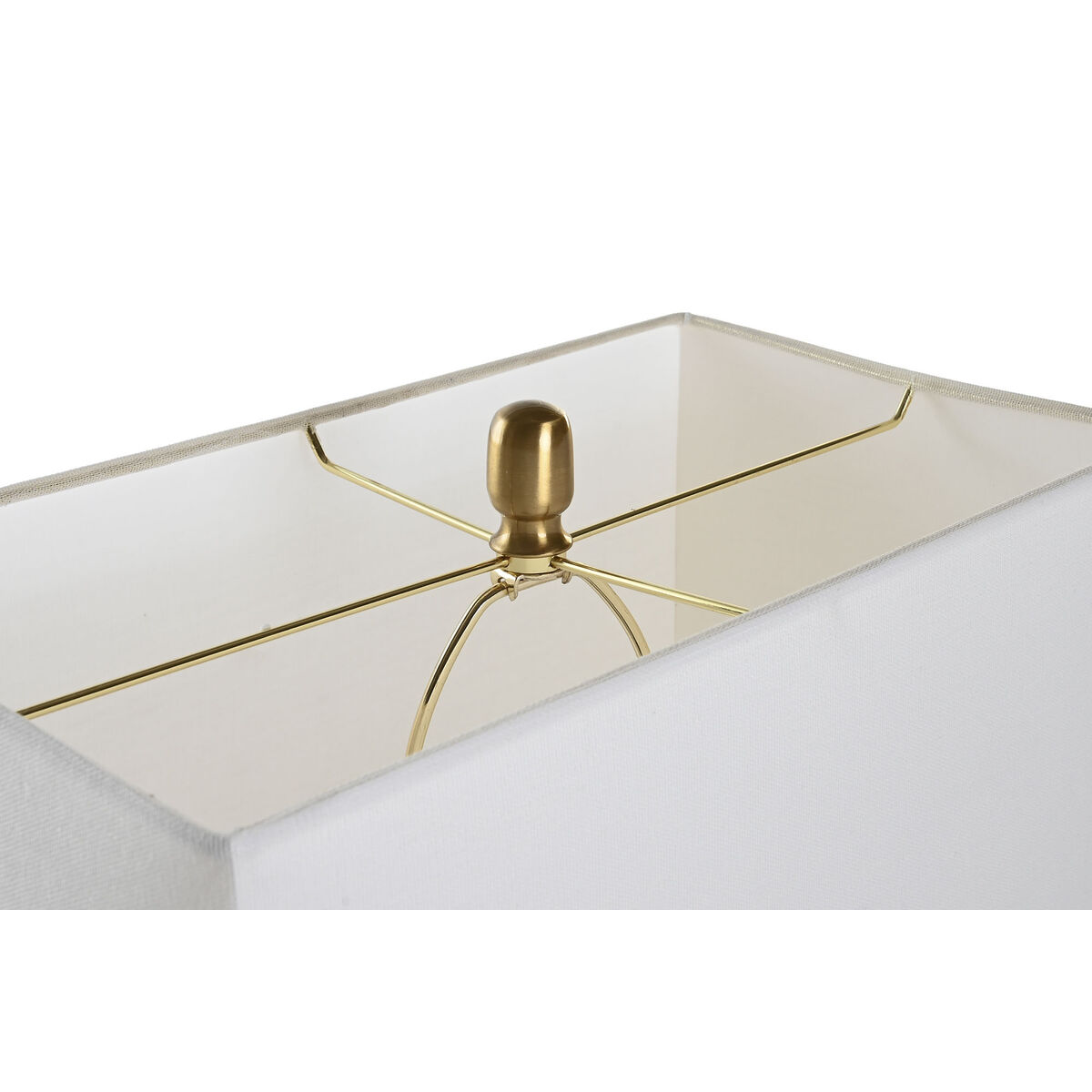 Bordslampa DKD Home Decor 40 x 23 x 68 cm Glas Gyllene Metall Transparent Vit 40 W 240 V - 5