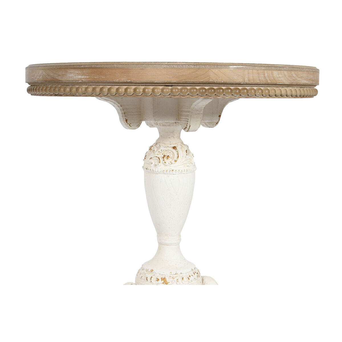 Sidobord Home ESPRIT Vit Naturell Gran 55 x 55 x 57 cm - 5