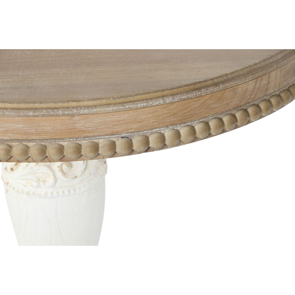 Sidobord Home ESPRIT Vit Naturell Gran 55 x 55 x 57 cm - 3