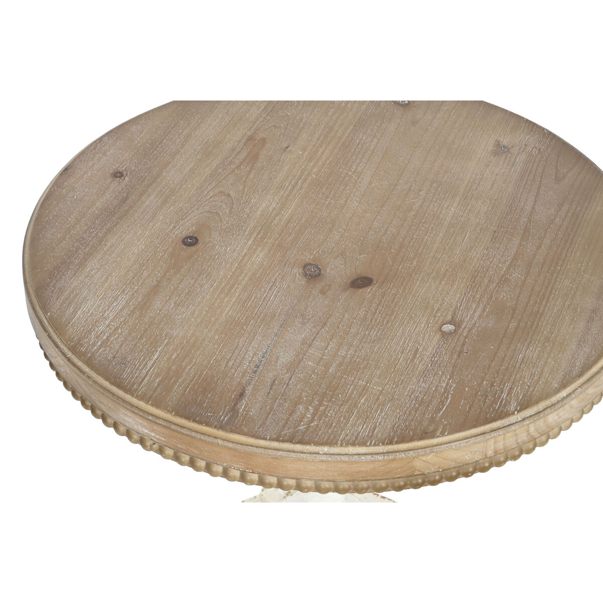 Sidobord Home ESPRIT Vit Naturell Gran 55 x 55 x 57 cm - 2