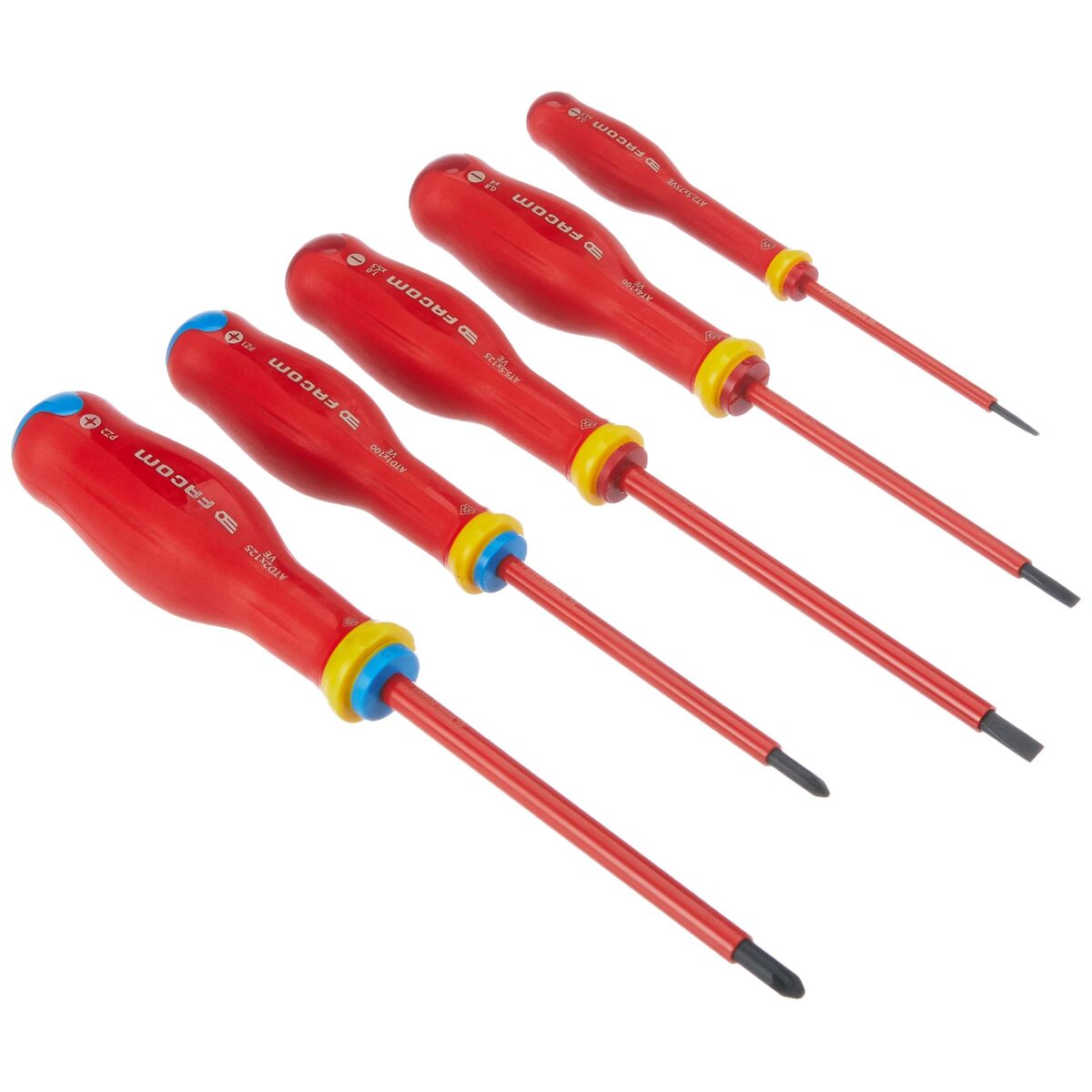 Skruvmejselset Facom Protwist Isolated 1000V AT5VE.PB Platt Pozidriv 5 Delar - 3