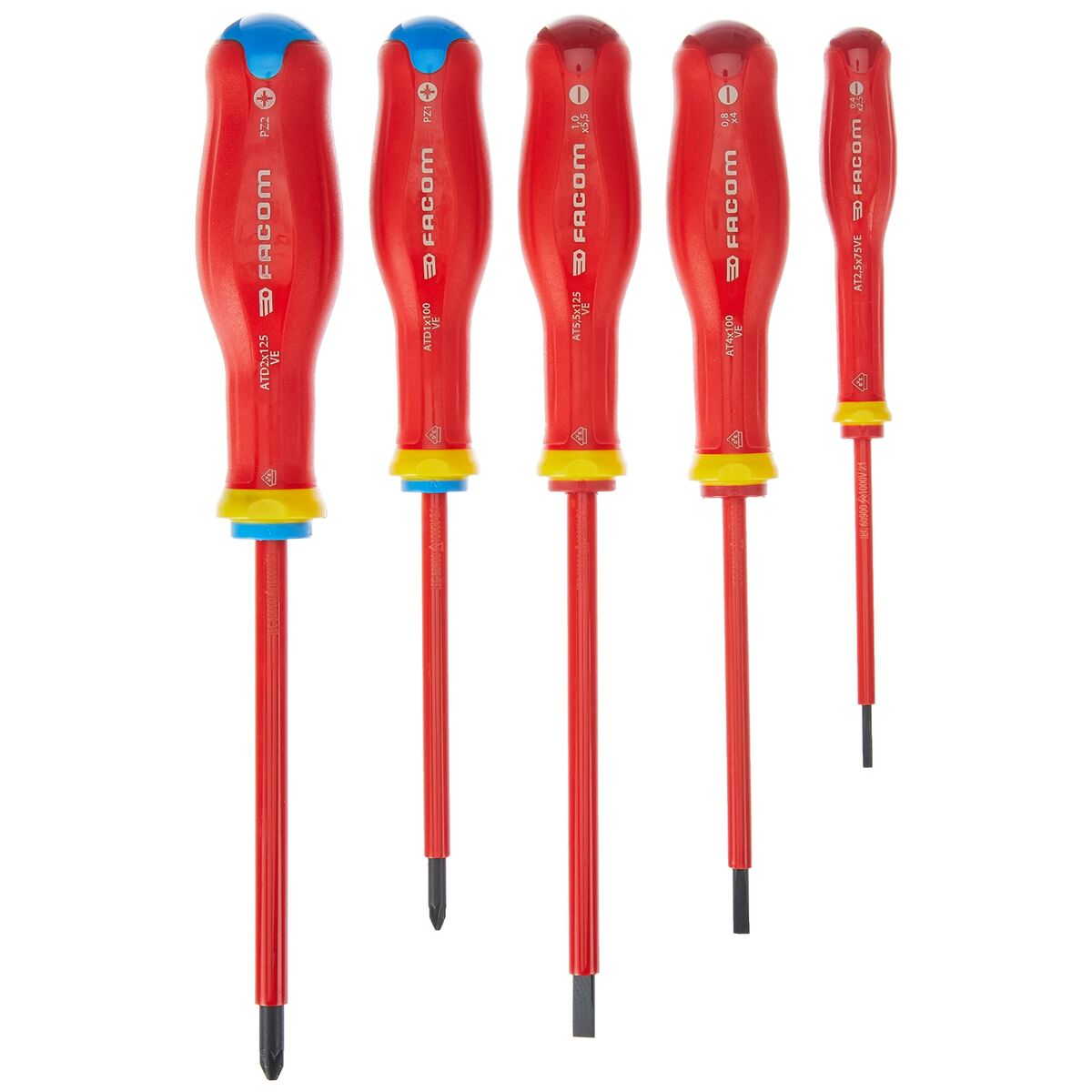 Skruvmejselset Facom Protwist Isolated 1000V AT5VE.PB Platt Pozidriv 5 Delar - 4