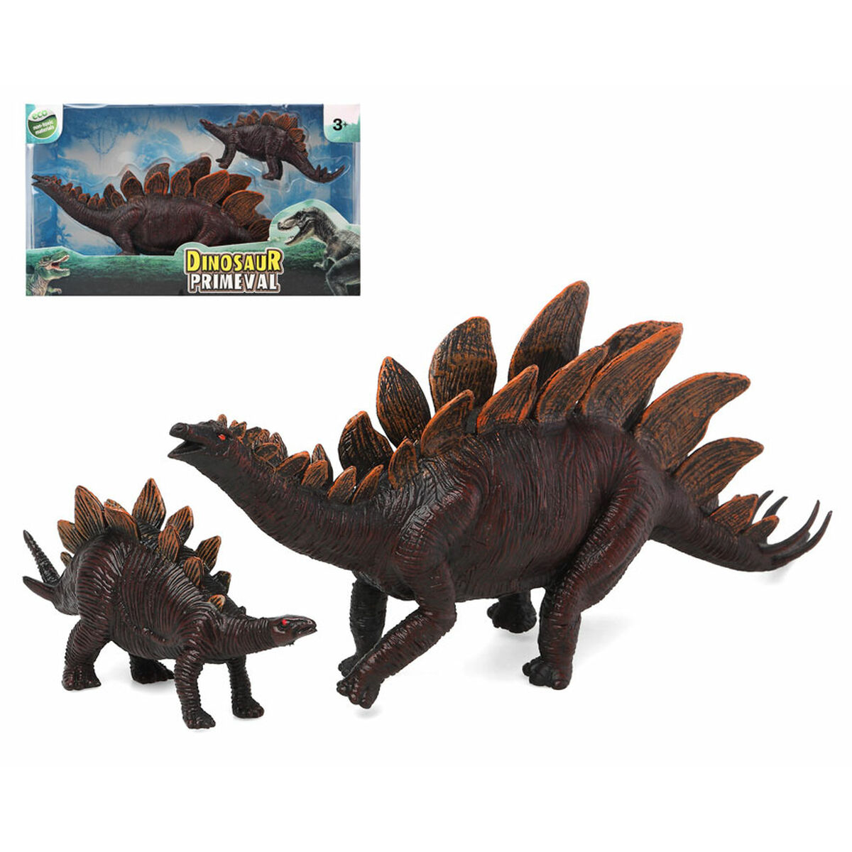 Set med 2 dinosaurier 2 antal 32 x 18 cm - 2