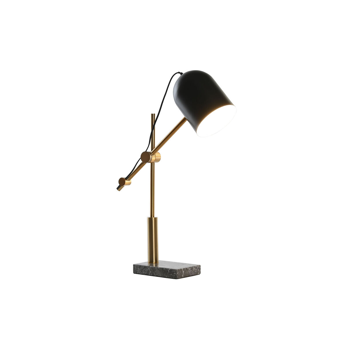 Bordslampa DKD Home Decor Svart Grå Gyllene Metall 60 W 220 V 45 x 45 x 70 cm - 10