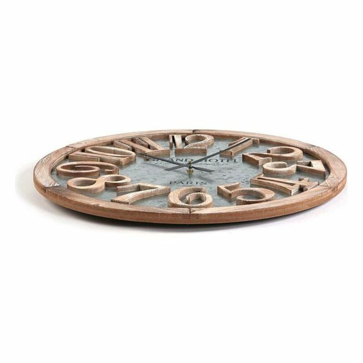 Väggklocka Versa 21110026 Metall Trä MDF 5 x 60 x 60 cm Brun Grå - 2