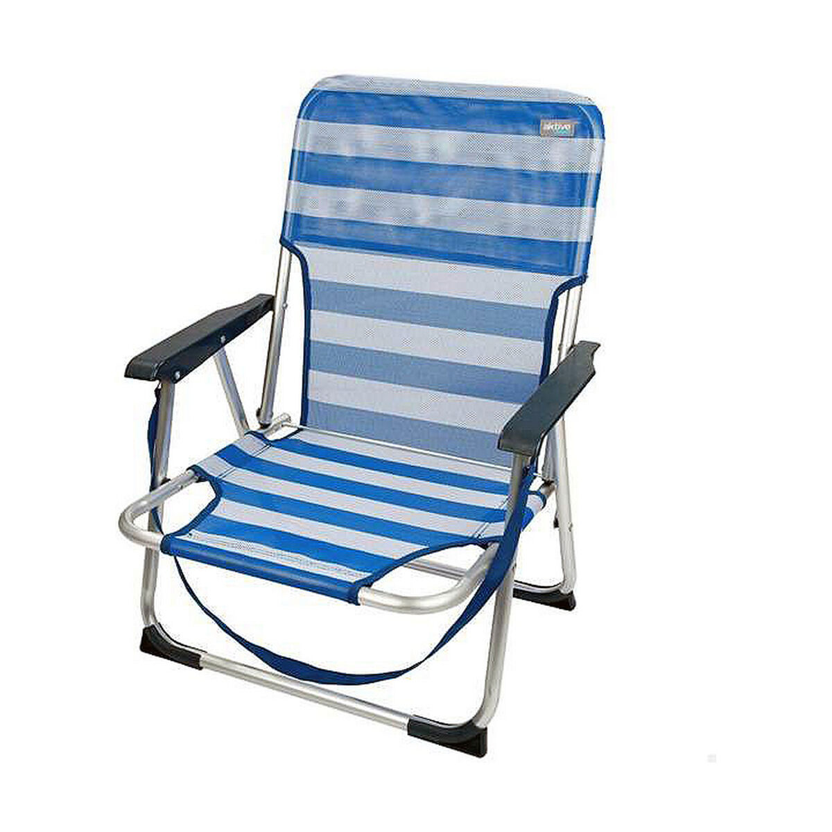 Strandstol Aktive Vit Marinblå 55 x 35 x 72 cm 44 x 35 x 72 cm