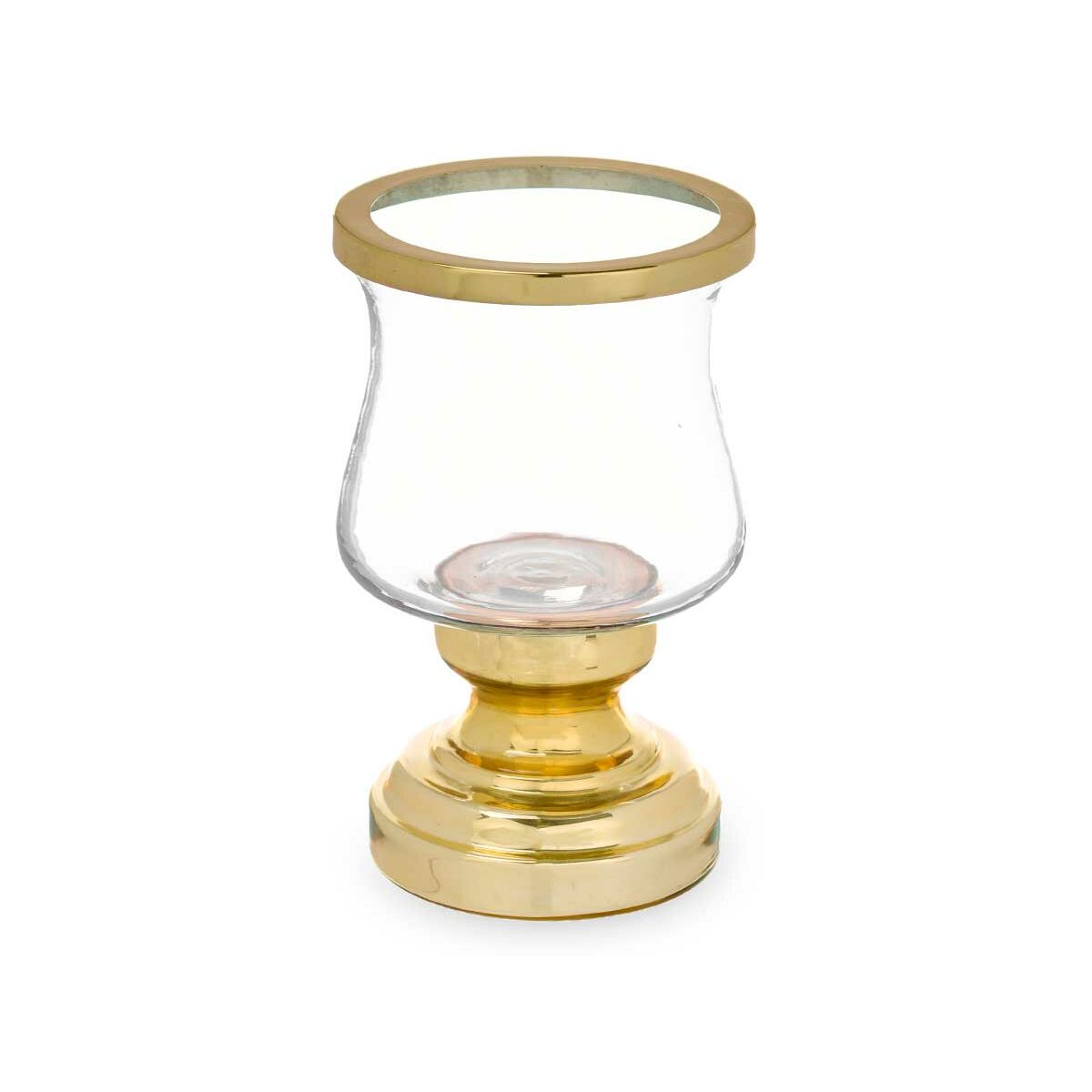 Ljusstakar Gift Decor Gyllene Glas Stål 12 x 19,5 x 12 cm Vinglas (6 antal) - 2