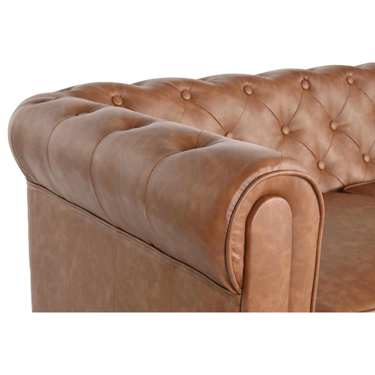 2-mans soffa Home ESPRIT Brun Naturell Vintage 151 X 79 X 70 cm - 4