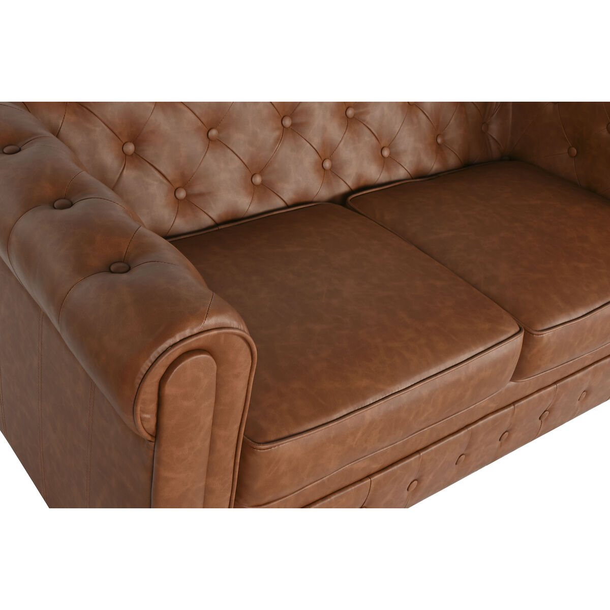 2-mans soffa Home ESPRIT Brun Naturell Vintage 151 X 79 X 70 cm - 3