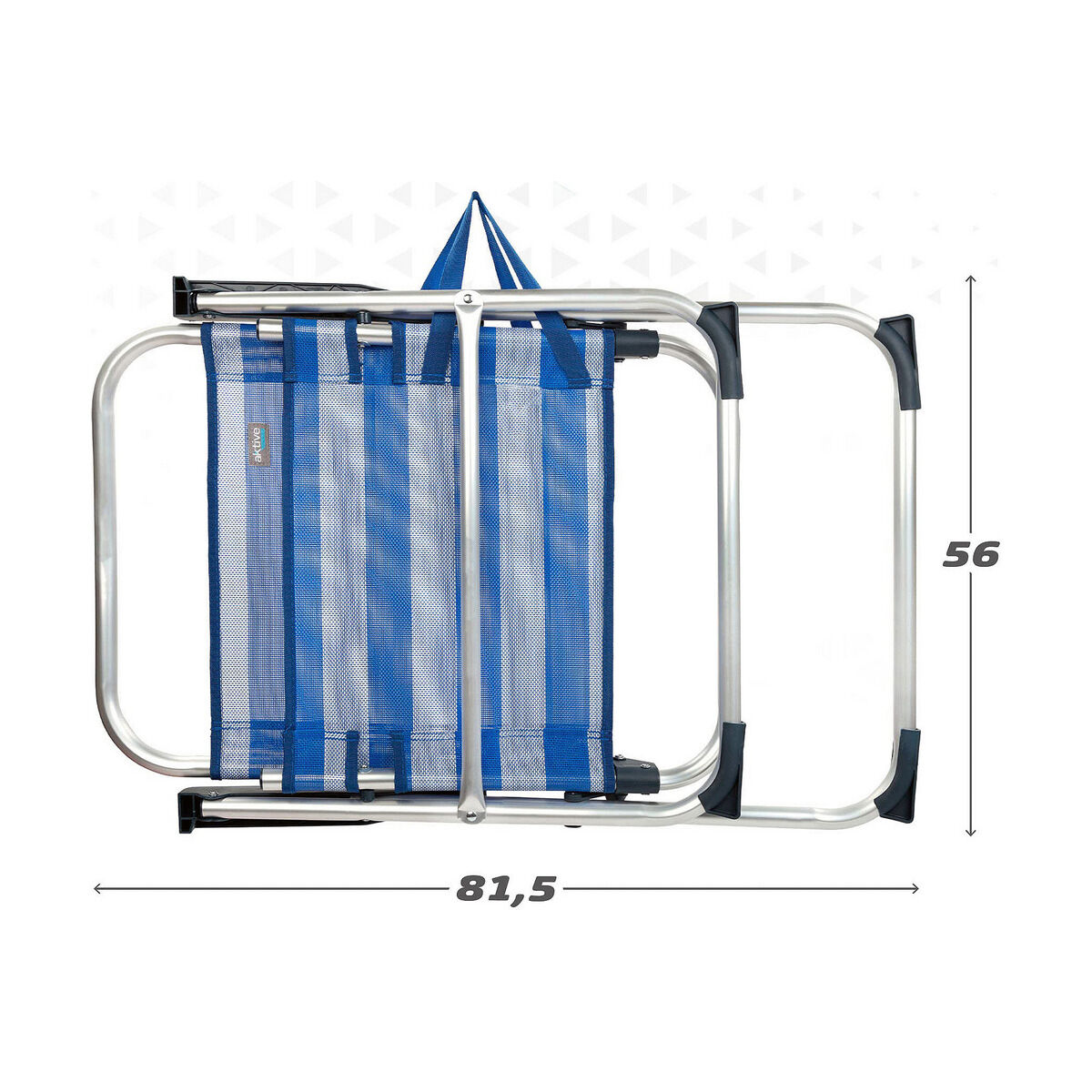 Strandstol Aktive Vit Marinblå 56 x 50 x 88 cm 48 x 50 x 88 cm Sjöman
