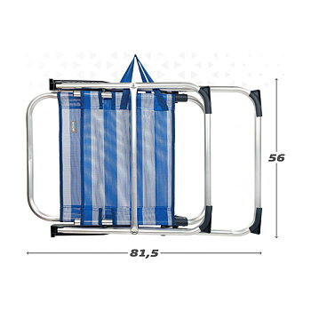 Strandstol Aktive Vit Marinblå 56 x 50 x 88 cm 48 x 50 x 88 cm Sjöman
