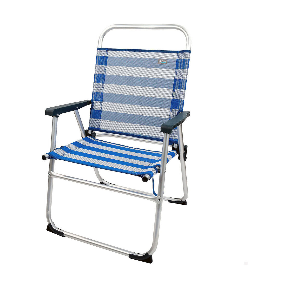 Strandstol Aktive Vit Marinblå 56 x 50 x 88 cm 48 x 50 x 88 cm Sjöman - 2