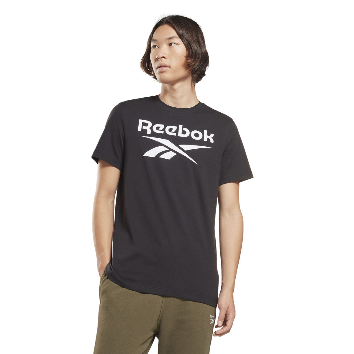Sporttröja med ärmar Reebok BIG LOGO TEE HD4222 Svart