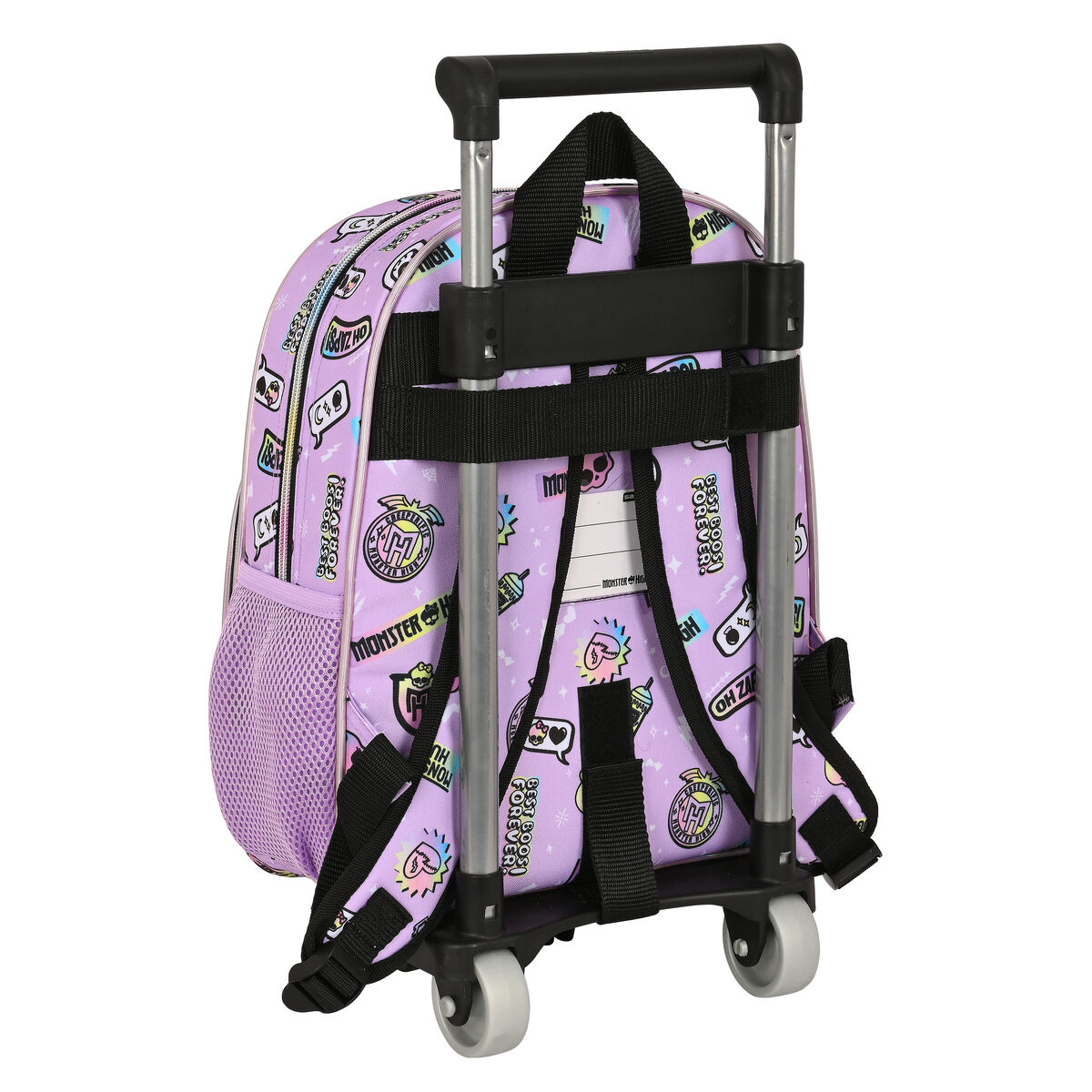 Skolväska med hjul Monster High Best boos Lila 28 x 34 x 10 cm - 5