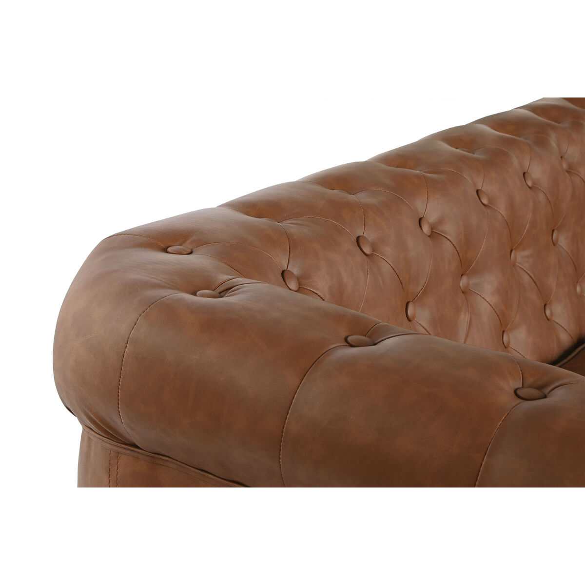 3-mans soffa Home ESPRIT Brun Naturell Vintage 218 X 78 X 70 cm - 3