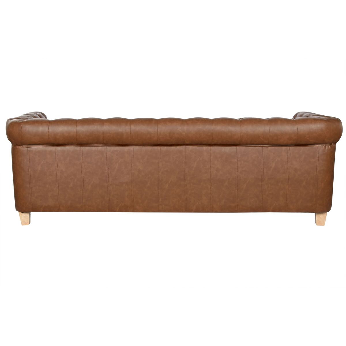 3-mans soffa Home ESPRIT Brun Naturell Vintage 218 X 78 X 70 cm - 6