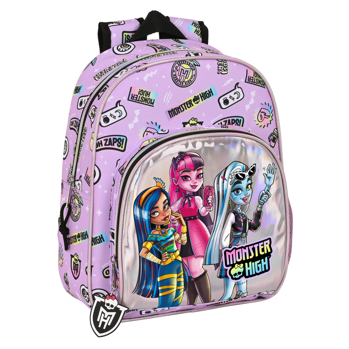 Skolryggsäck Monster High Best boos Lila 28 x 34 x 10 cm - 3
