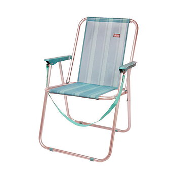 Strandstol Aktive Mediterran Vit Turkos 53 x 44 x 76 cm