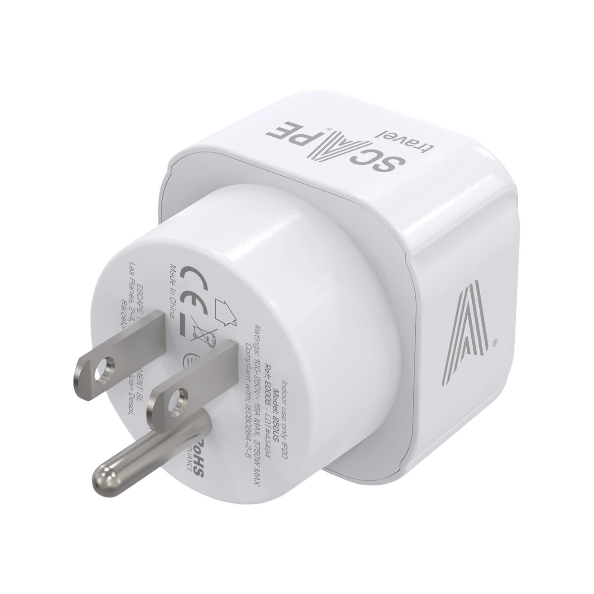 Plugg adapter Scape Travel 850US Plast