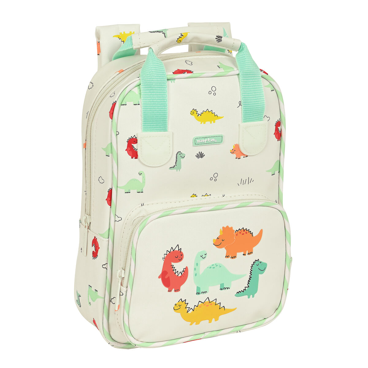 Skolryggsäck Safta Dinos 20 x 28 x 8 cm Kräm - 3