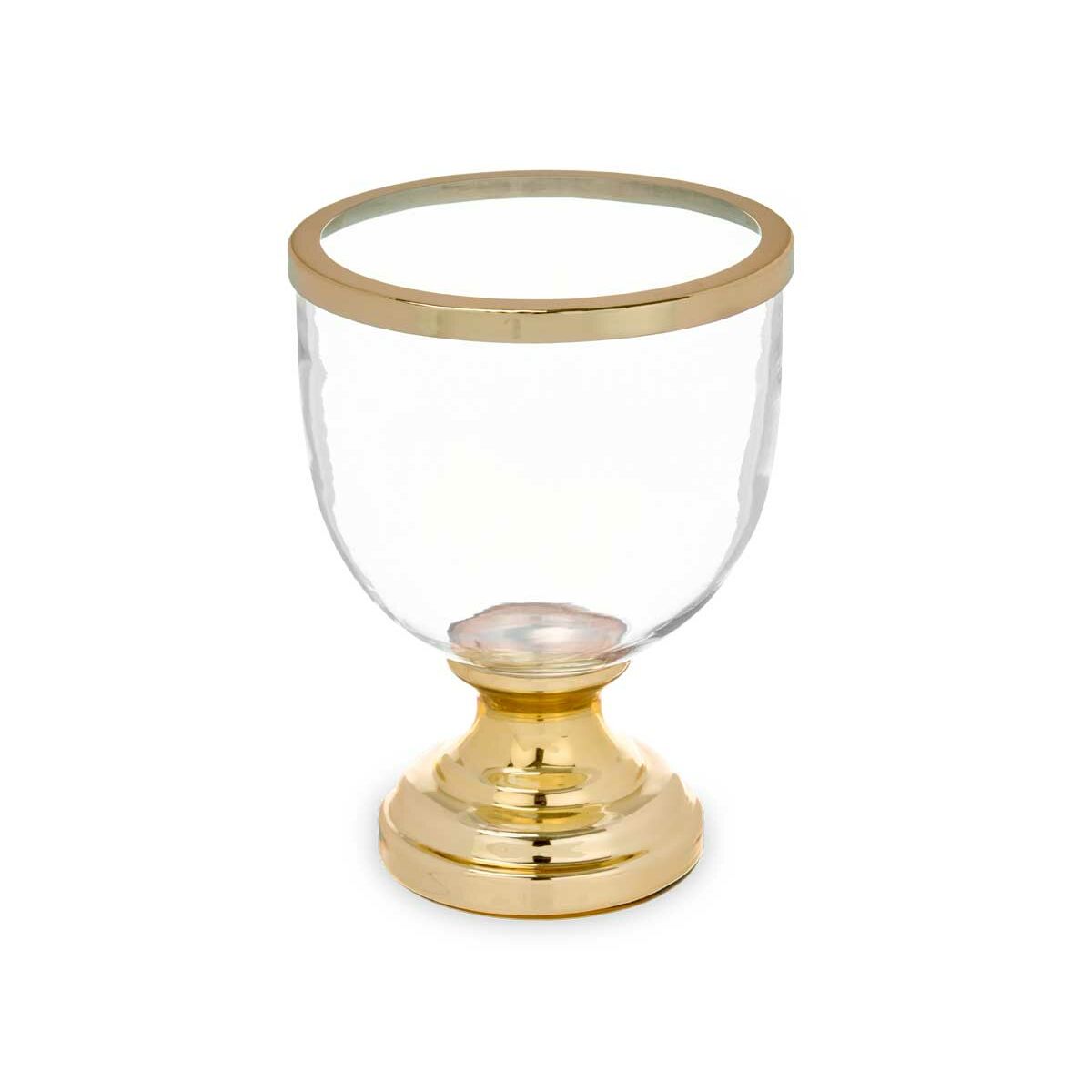 Ljusstakar Gift Decor Gyllene Glas Stål 17,3 x 23,5 x 17,3 cm Vinglas (6 antal) - 2