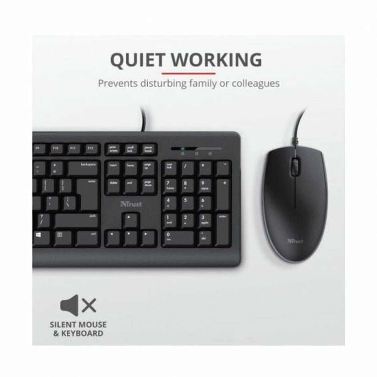 Tangentbord Trust Trust Svart Qwerty Spanska - 2