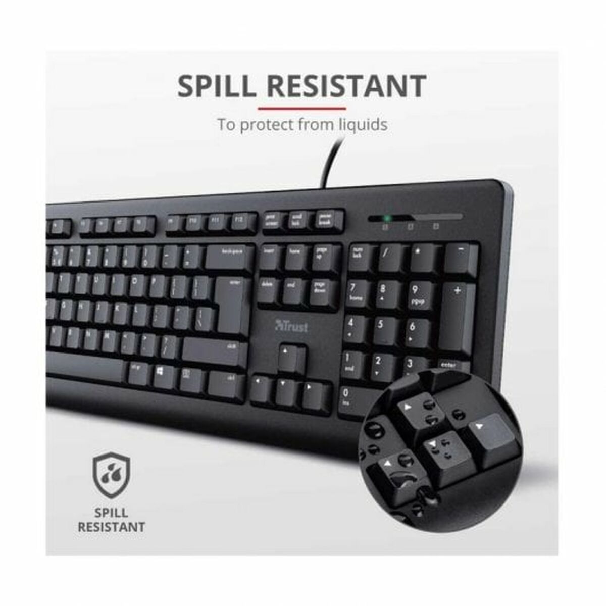 Tangentbord Trust Trust Svart Qwerty Spanska - 3