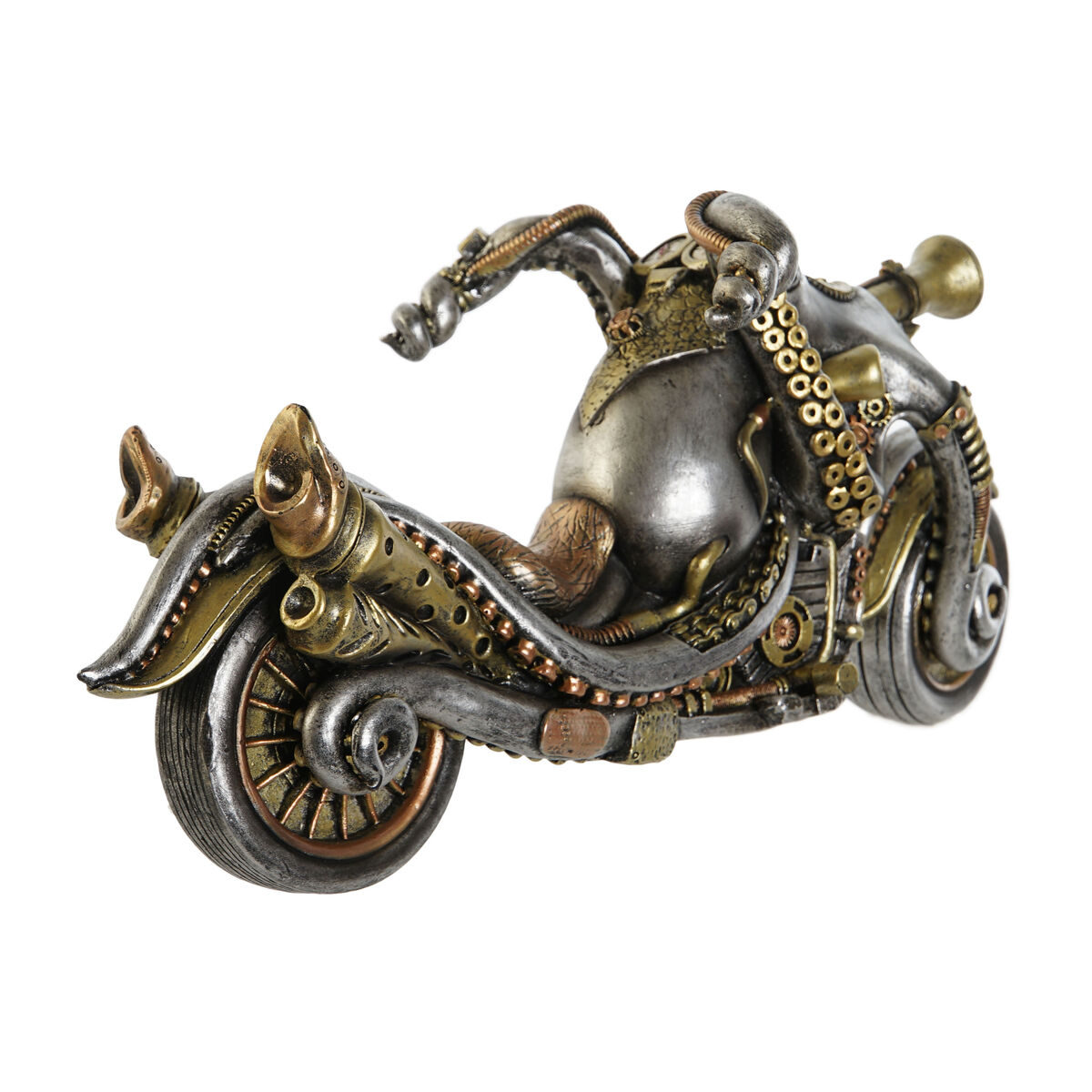 Prydnadsfigur Home ESPRIT Grå Multicolour Motorcykel 30 x 11 x 14 cm - 2