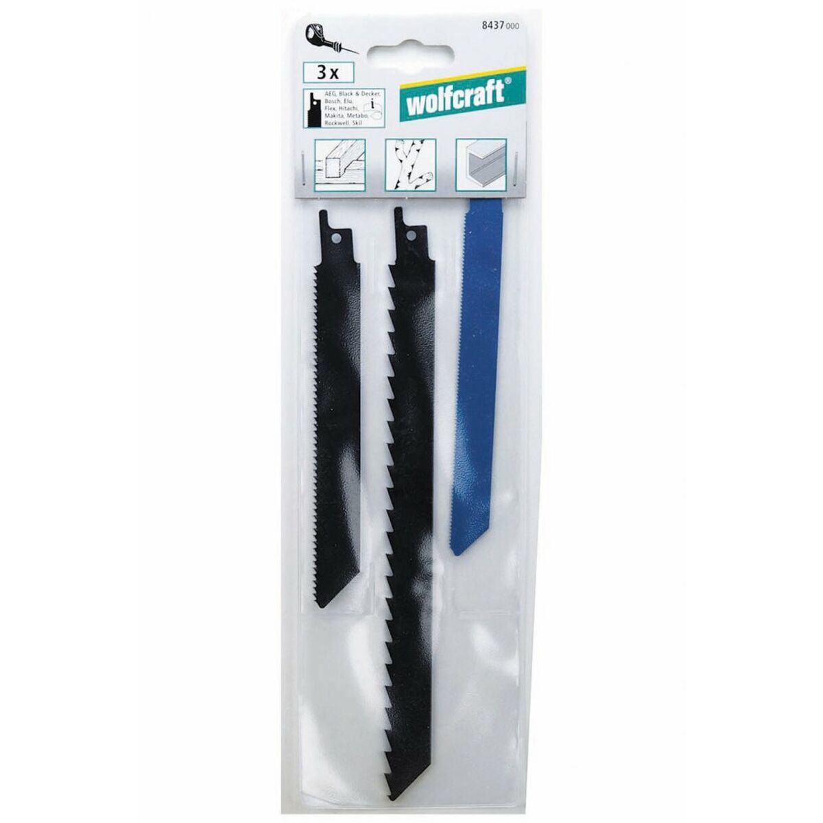 Sågblad Wolfcraft 8437000 3 Delar - 2