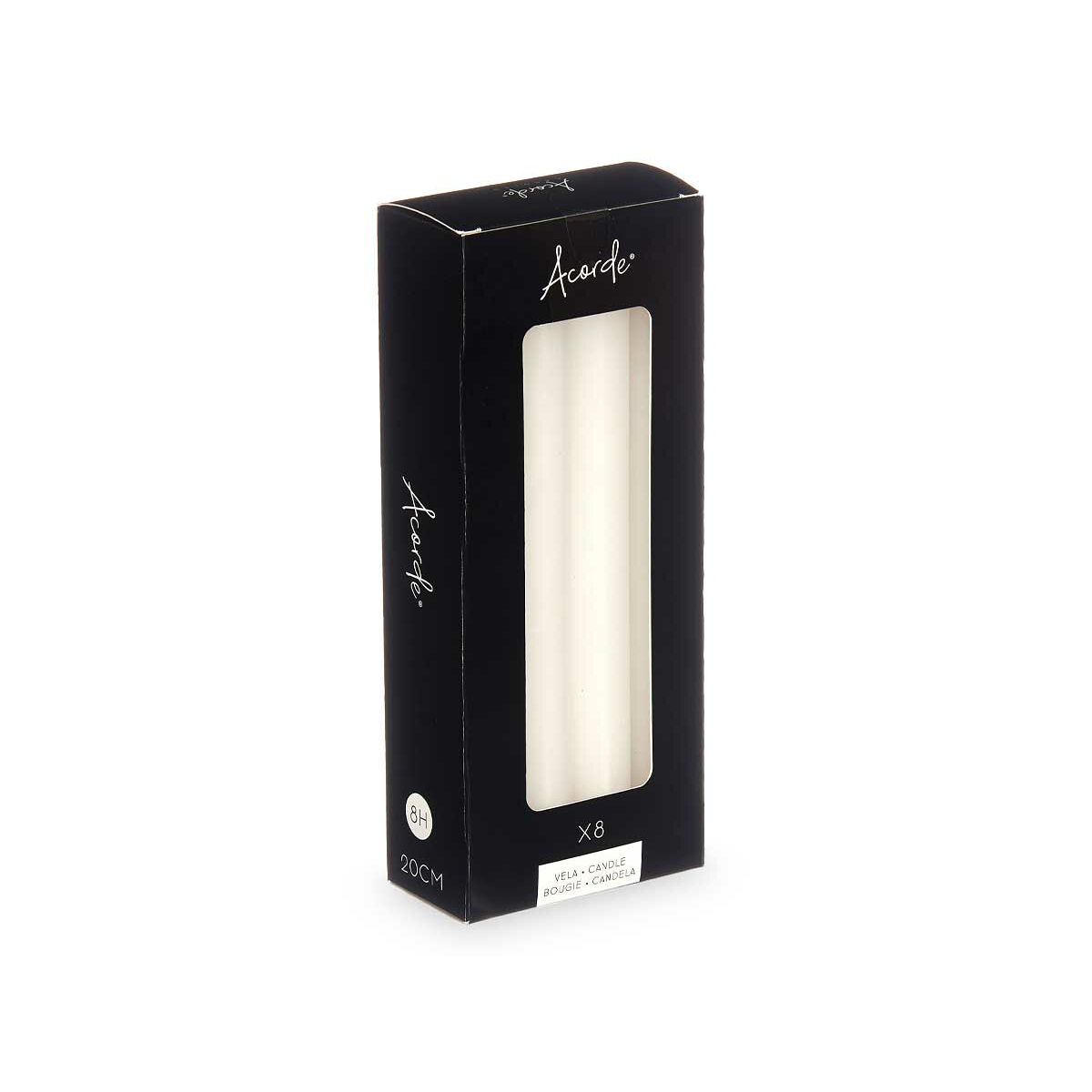 Set med levande ljus Acorde Vit 2 x 2 x 20 cm 8,5 x 21 x 4,5 cm (12 antal) - 2