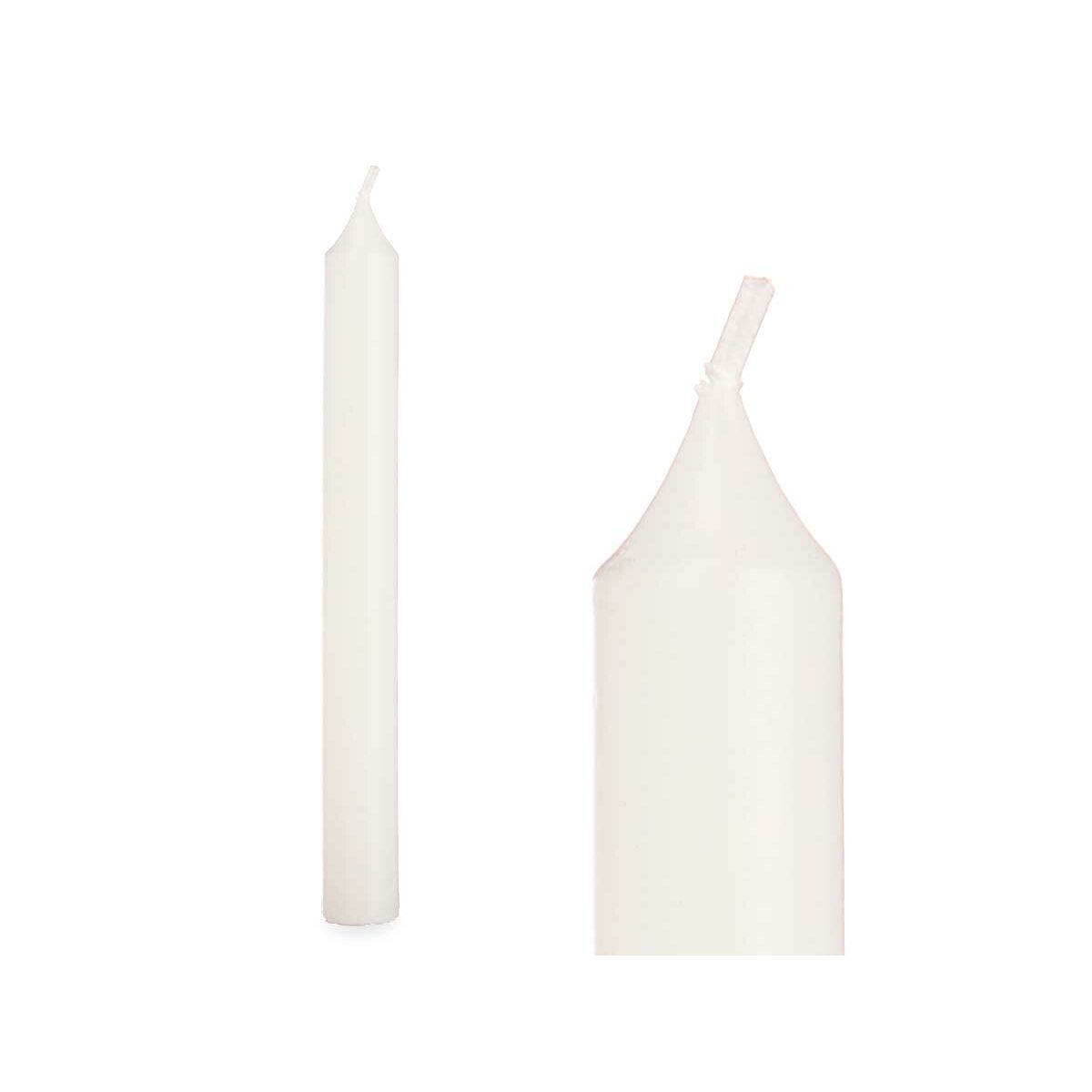 Set med levande ljus Acorde Vit 2 x 2 x 20 cm 8,5 x 21 x 4,5 cm (12 antal) - 3
