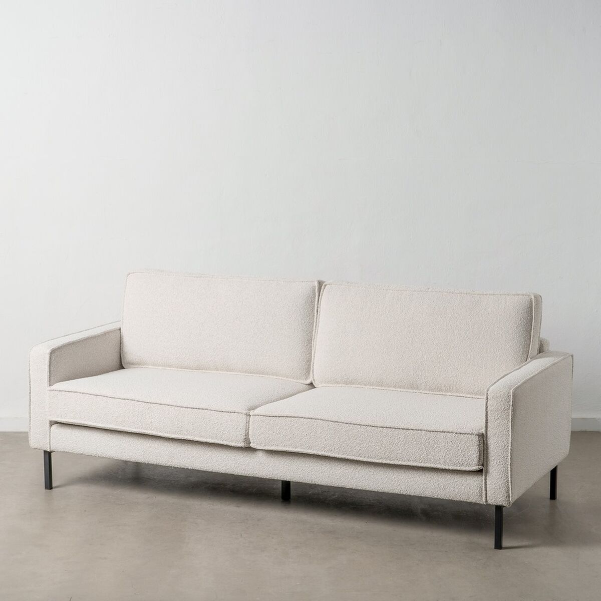 3-mans soffa 213 x 87 x 90 cm Vit Metall - 2