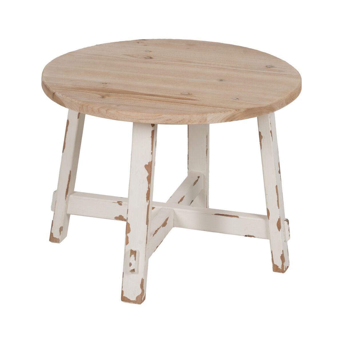 Soffbord Vit Naturell 60 x 60 x 45 cm