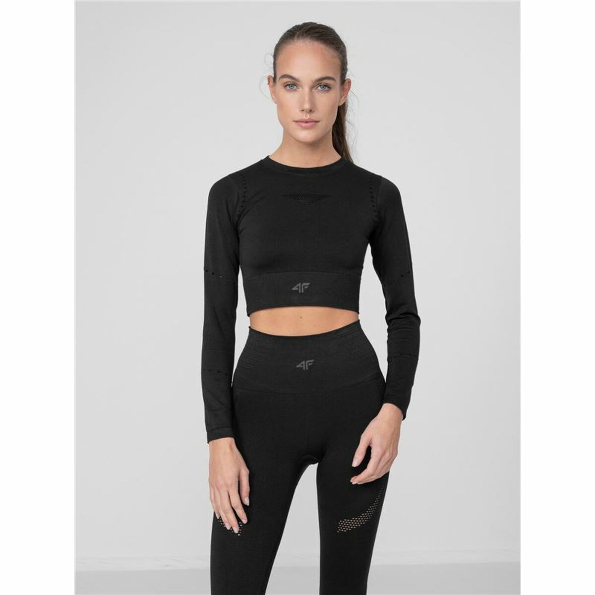 Långärmad t-shirt Dam PURE FORCE H4Z22 TSDLF010  4F Svart Multicolour (M/L) - 8