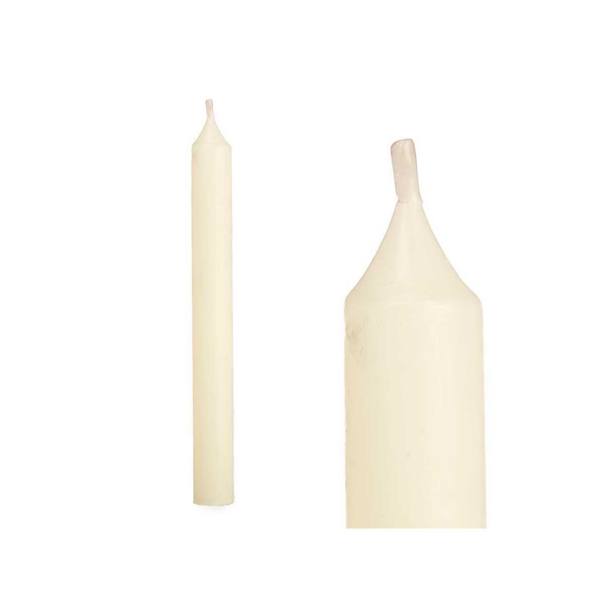 Set med levande ljus Acorde Kräm 2 x 2 x 20 cm 8,5 x 21 x 4,5 cm (12 antal) - 4