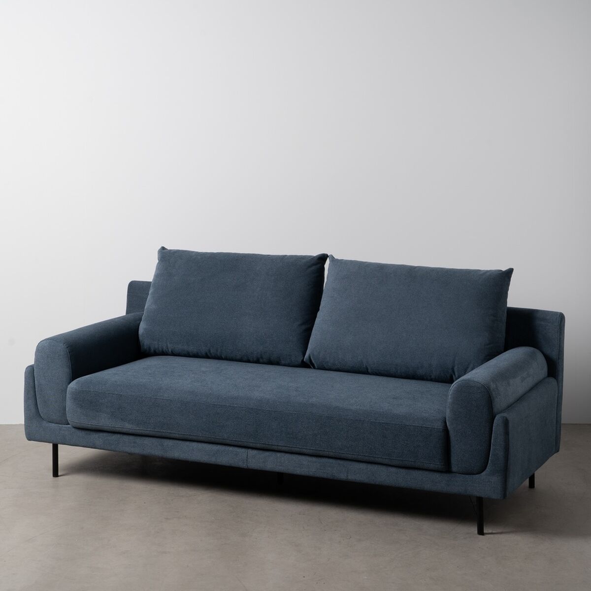 3-mans soffa Blå Trä 216 x 86 x 90 cm - 2