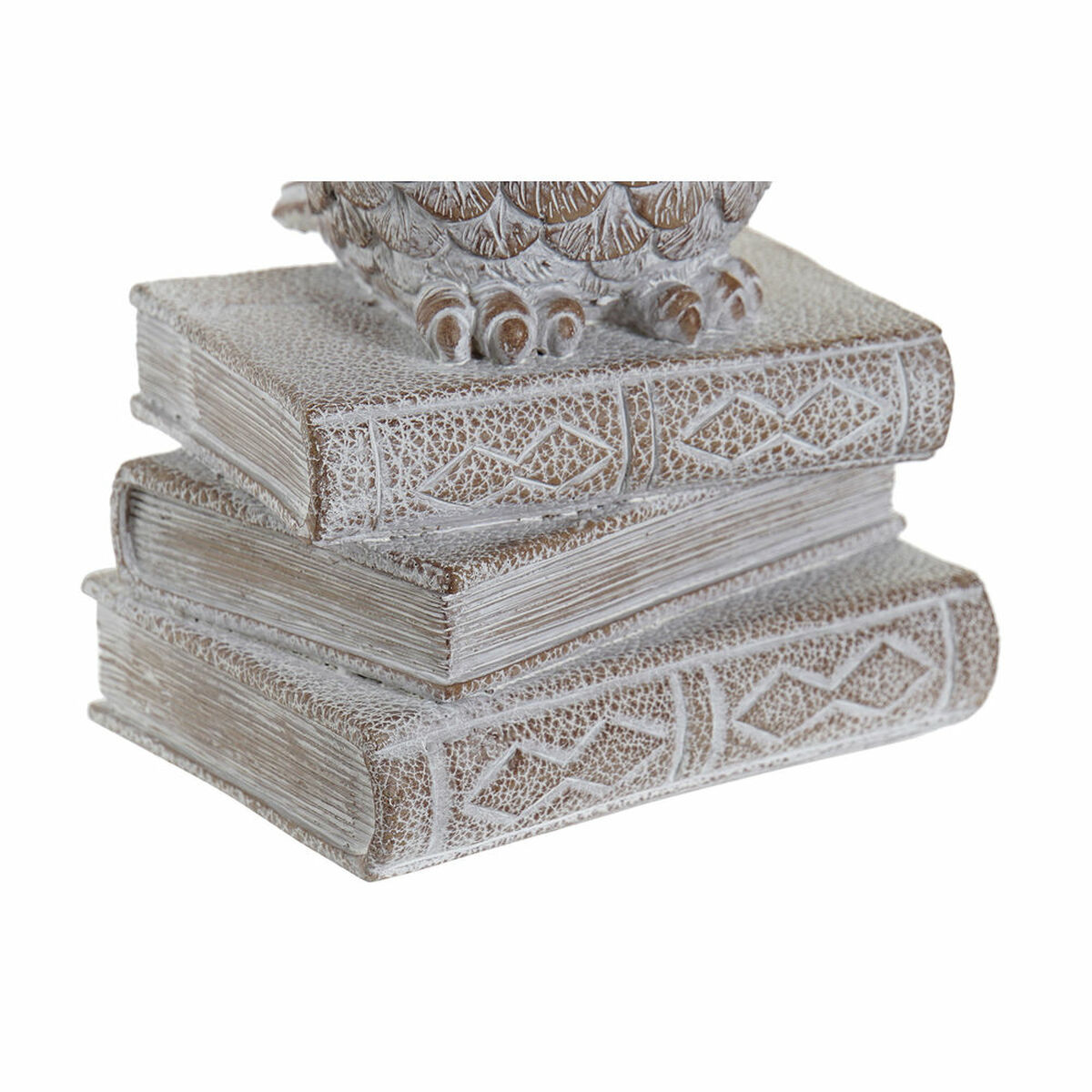 Prydnadsfigur DKD Home Decor Vit Uggla Avskalad 11 x 11 x 20 cm (3 antal) - 5