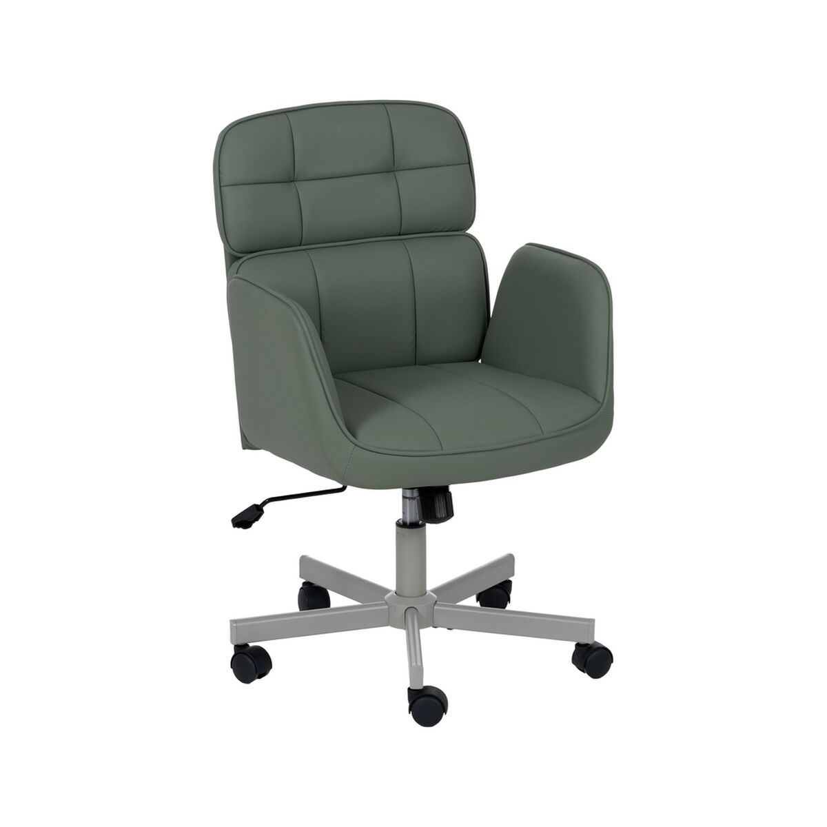 Matsalsstol Grön Grå Nylon Polyester Skum Trä Järn 57 x 60,5 x 85 cm