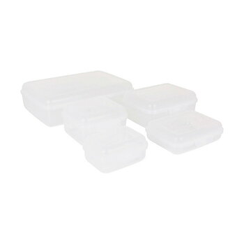 Lunchlådor, set 5 Tontarelli Fill box Rektangulär Vit 5 Delar (29,5 x 20,2 x 8,6 cm)