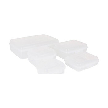 Lunchlådor, set 5 Tontarelli Fill box Rektangulär Vit 5 Delar (29,5 x 20,2 x 8,6 cm)
