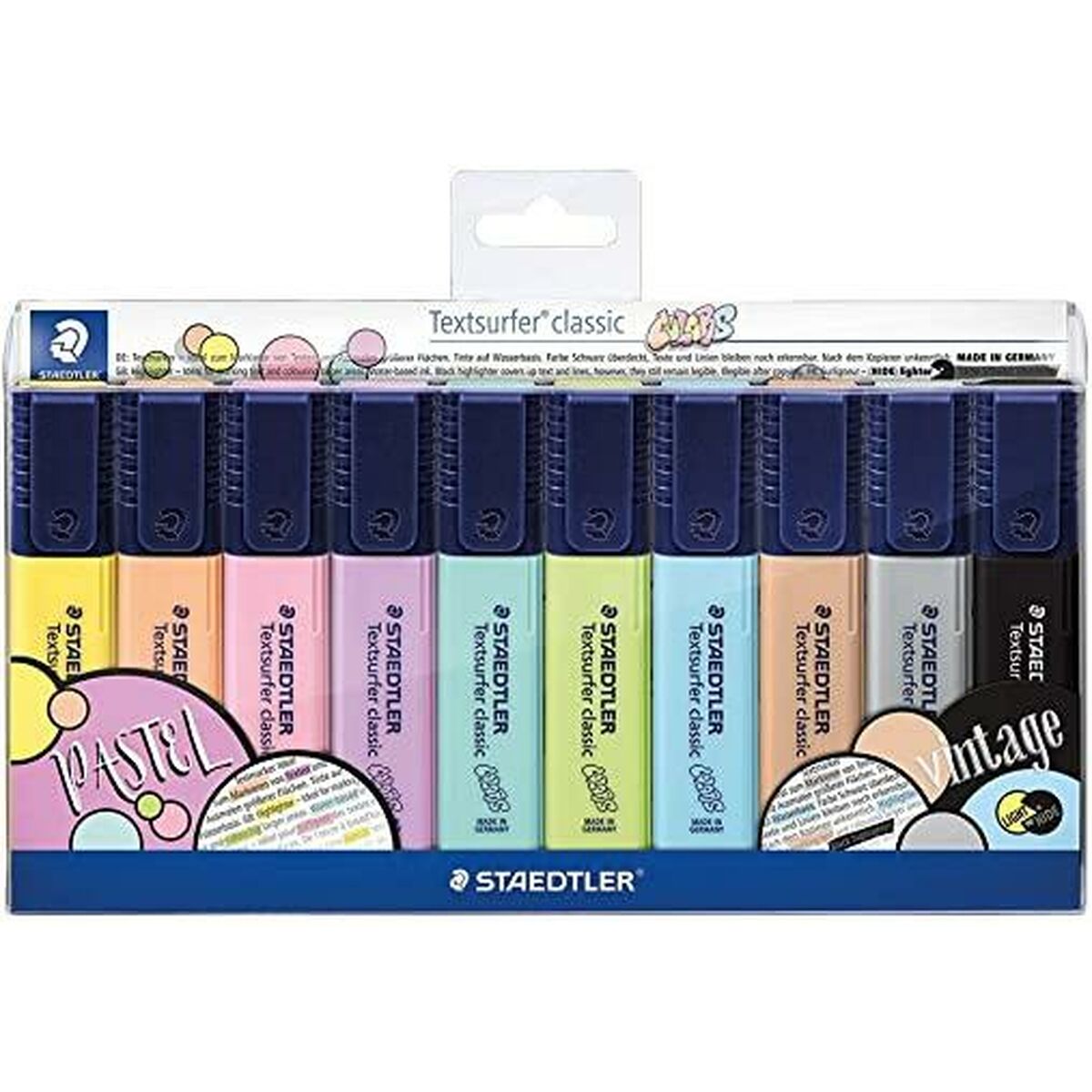 Fluorescerande markörsuppsättning Staedtler Textsurfer Classic Pastel & Vintage Vintage Bakverk (5 antal) - 2