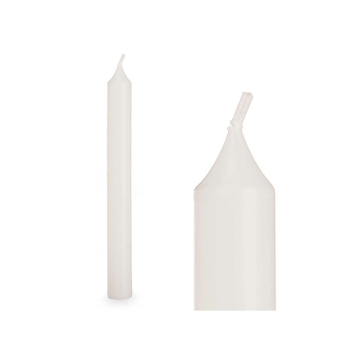 Set med levande ljus Acorde Vit 2 x 2 x 15 cm 6 x 15 x 4 cm (12 antal) - 4