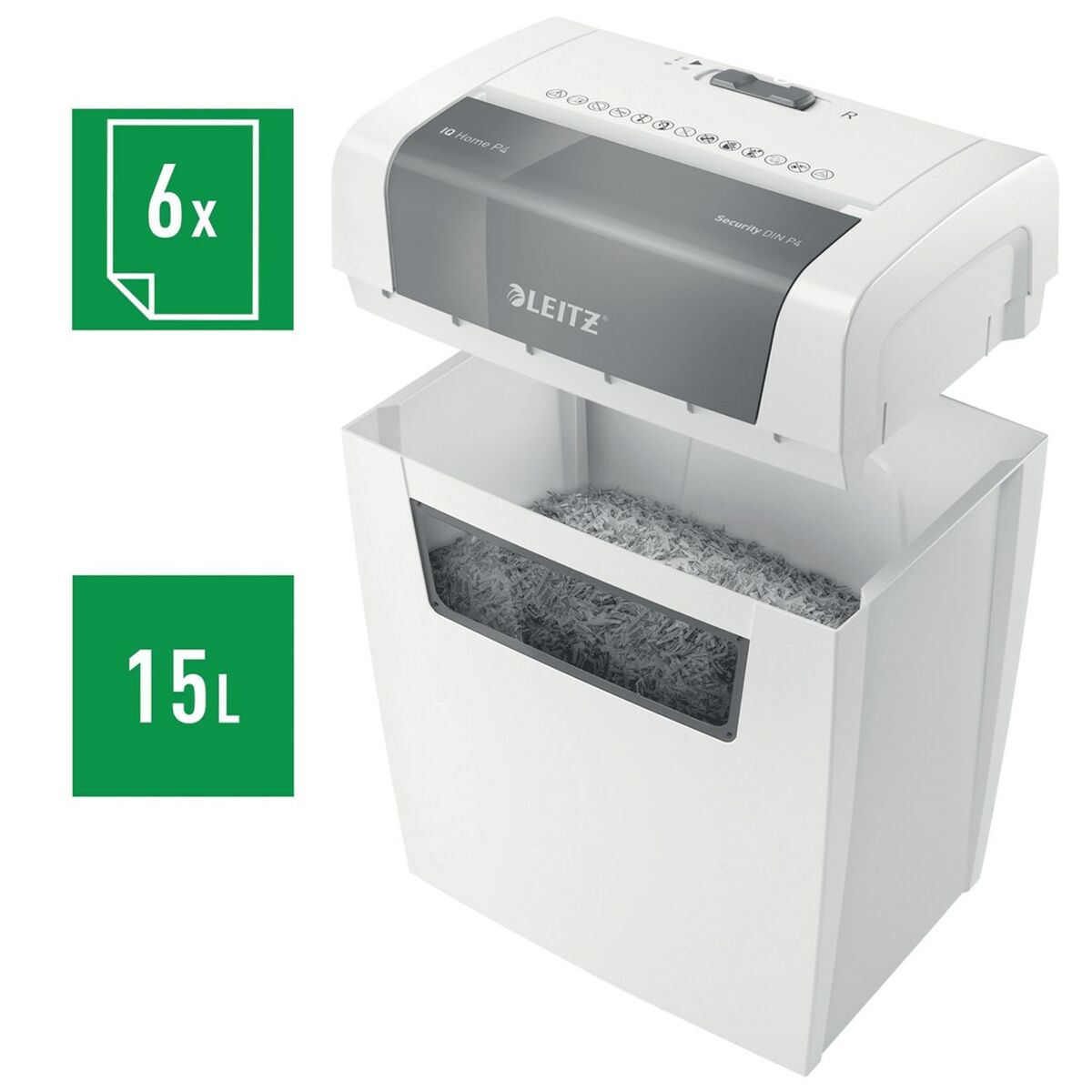 Dokumentförstörare Leitz IQ Home Shredder 15 L - 7