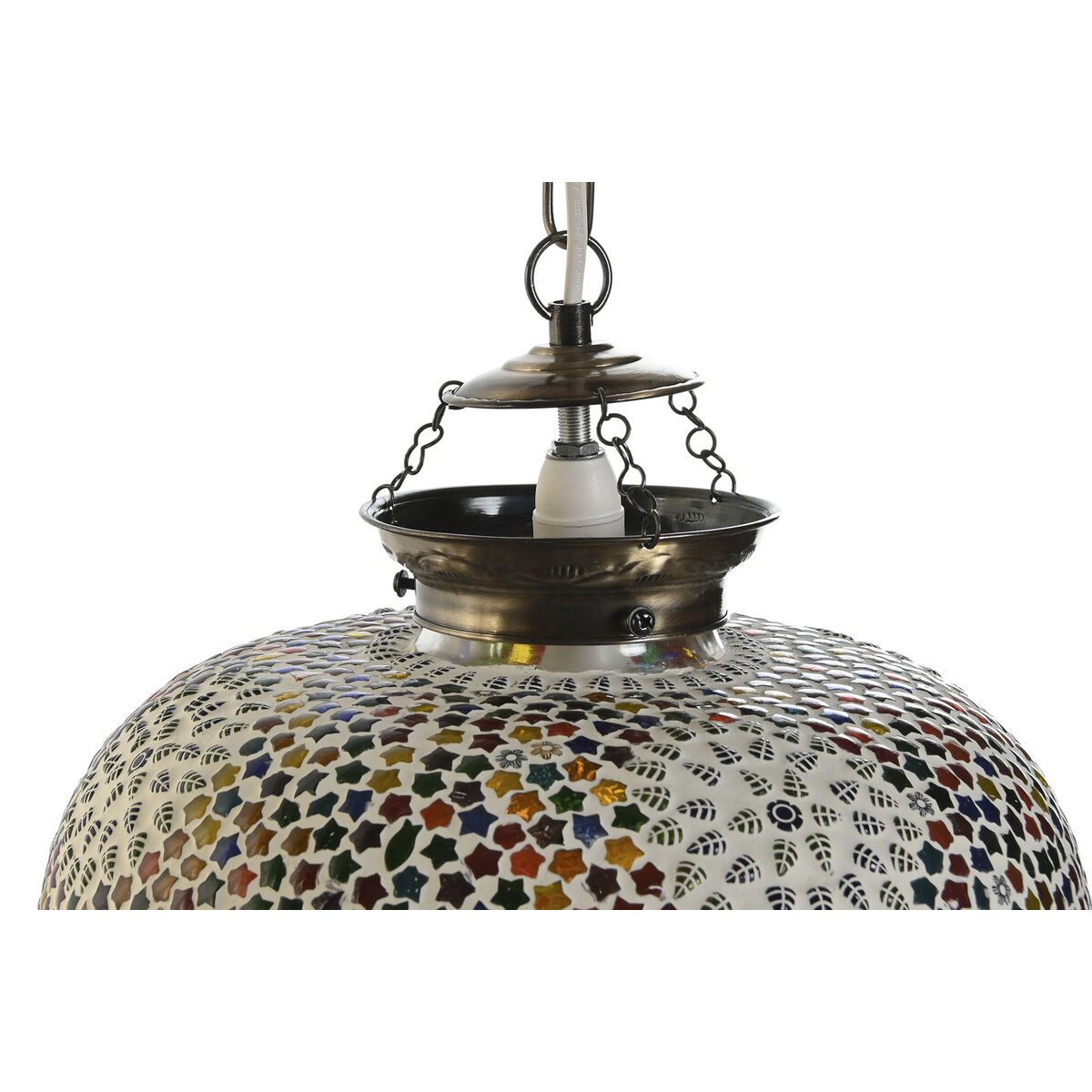 Taklampa DKD Home Decor 32 x 32 x 26 cm Glas Multicolour 25 W (2 antal) - 6