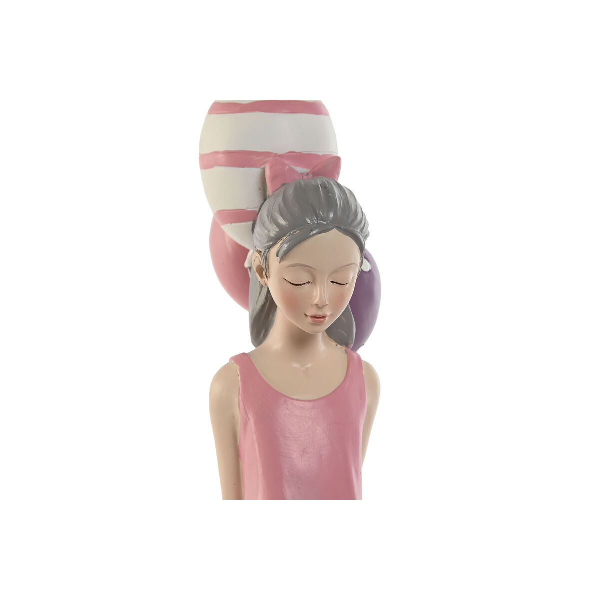 Prydnadsfigur Home ESPRIT Rosa Malva-färg chica 7 x 11 x 27 cm - 3