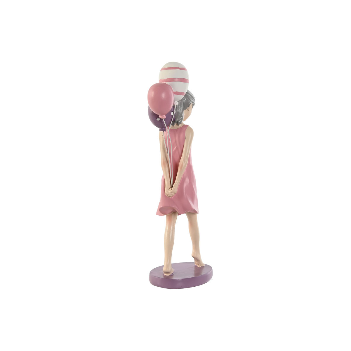 Prydnadsfigur Home ESPRIT Rosa Malva-färg chica 7 x 11 x 27 cm - 2