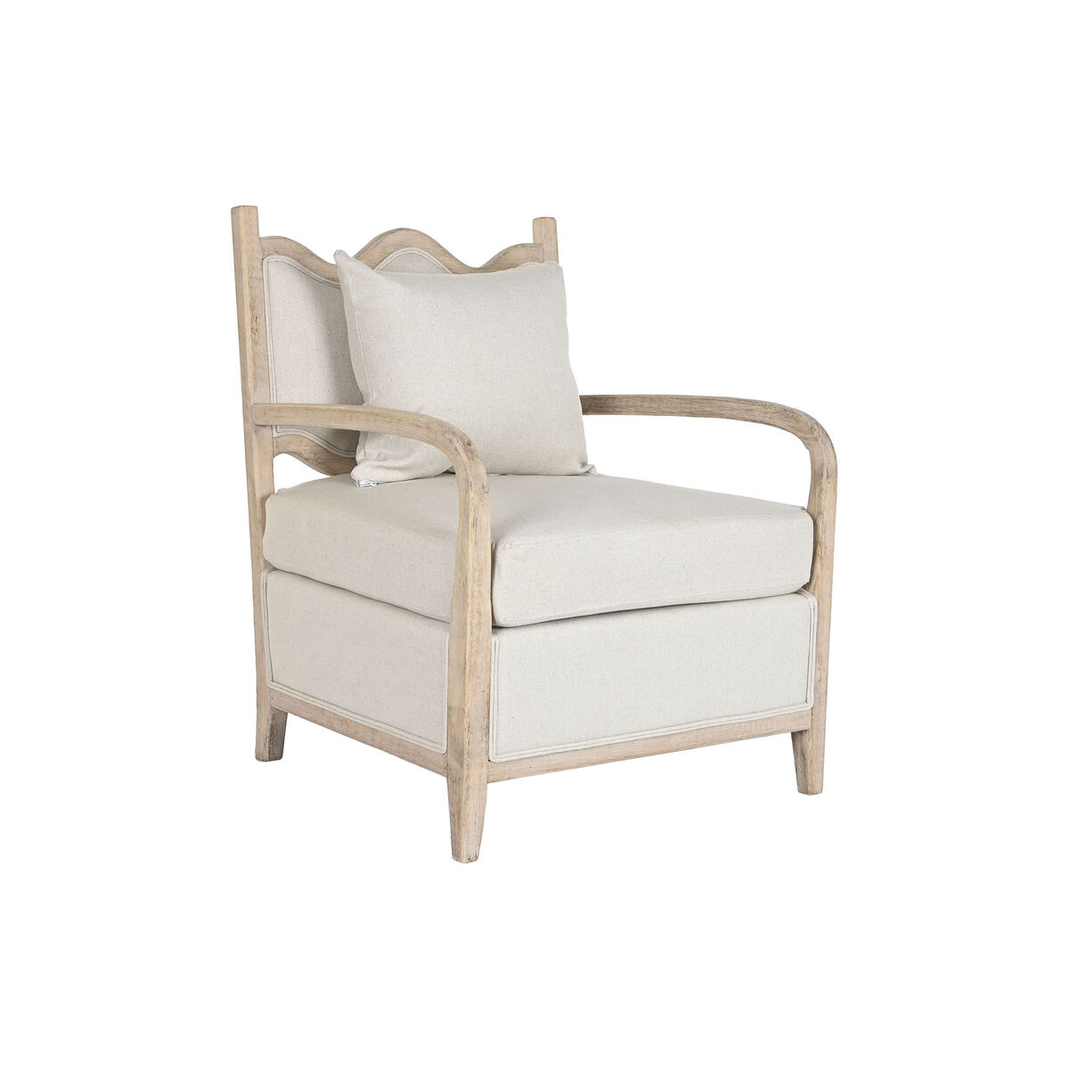 Fåtölj DKD Home Decor Beige Gran 66 x 70 x 88 cm 70 x 74 x 90 cm