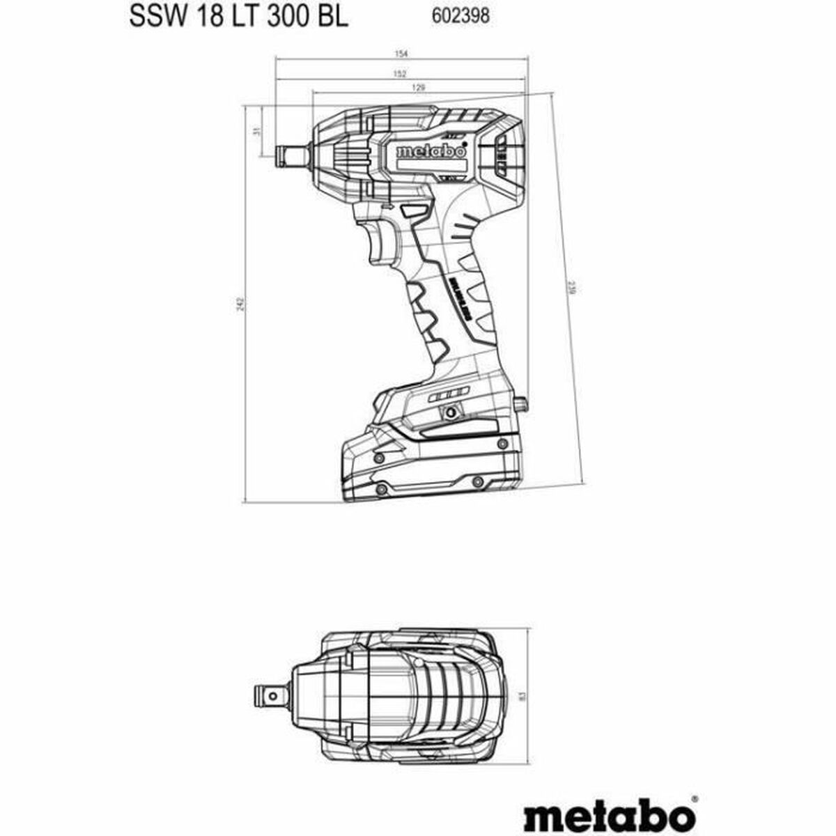 Elektrisk skruvmejsel Metabo SSW 18 LT 300 BL - 5
